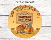 Farmers Market Pumpkins - Farmers Market Sign - Harvest Festival - Welcome Wreath Sign - Farmers Market Stand - Fall Wreath Sign