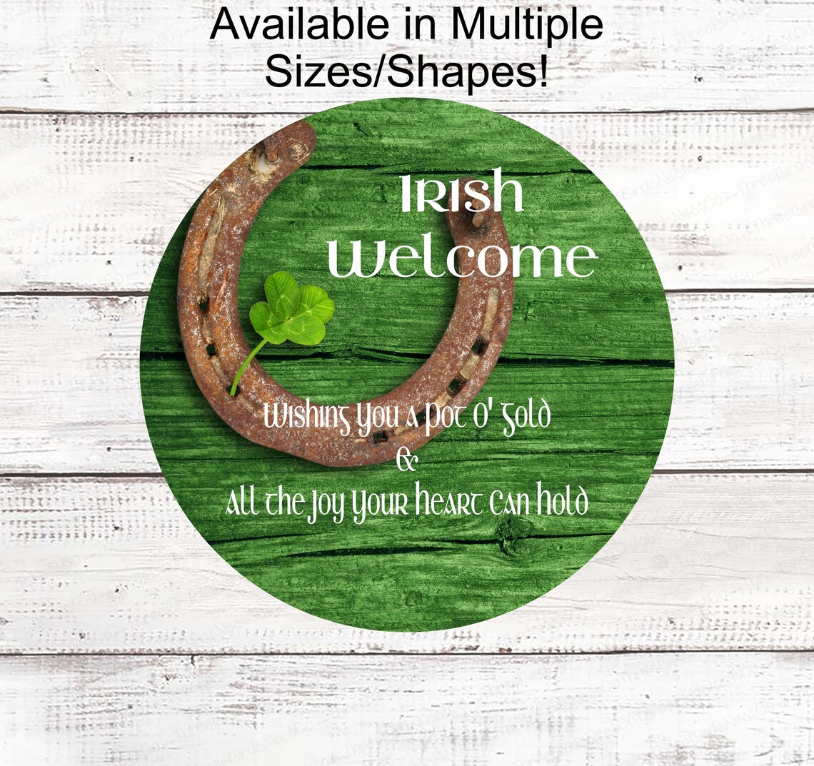 st pattys day welcome signs