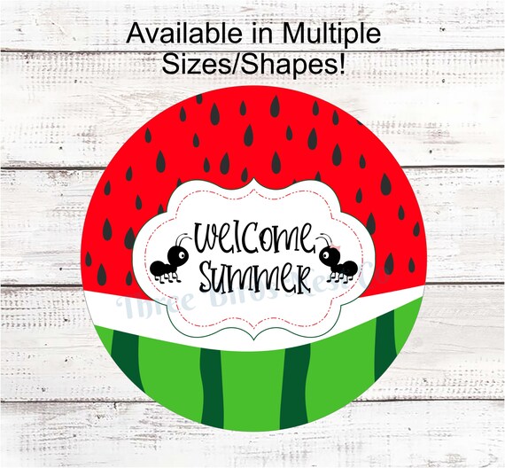 Watermelon Wreath Sign Watermelon Welcome Sign Watermelon | Etsy