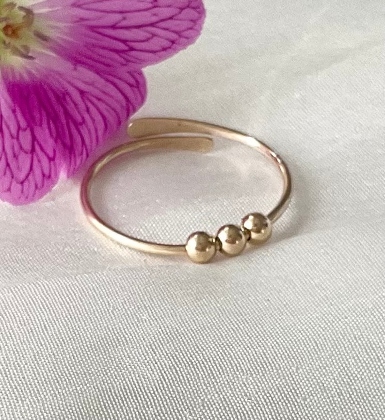 Gold Fidget Ring Anxiety Ring 14k Gold Filled Spinner Ring Etsy UK