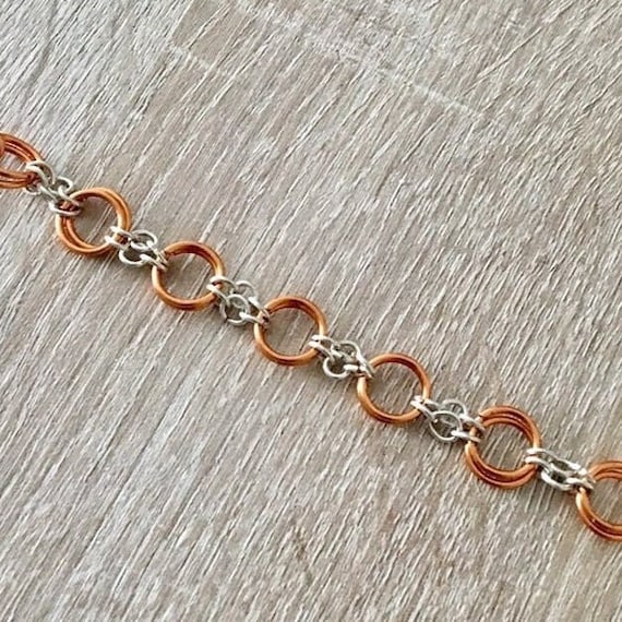 Mixed Metal Chain Bracelet, Silver and Copper Double Link Bracelet, Chain  Bracelet, Handmade Bracelet, Unisex Bracelet, Non Tarnish. -  Canada