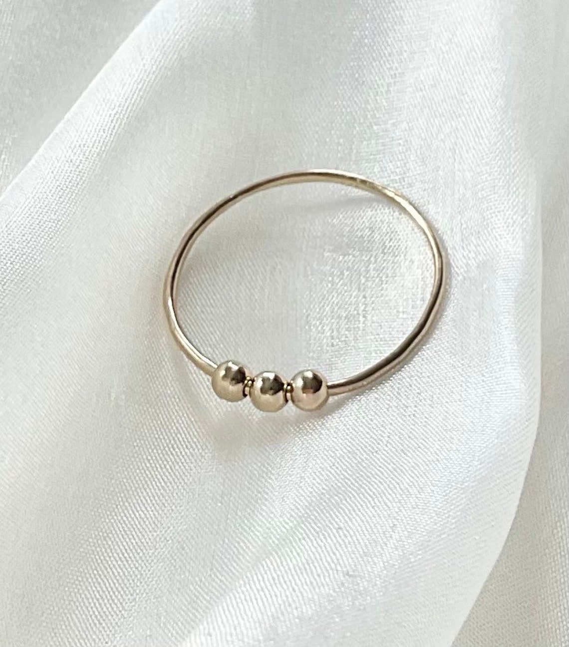 Gold Fidget Ring 14k Gold Filled Anxiety Ring Spinner Etsy UK