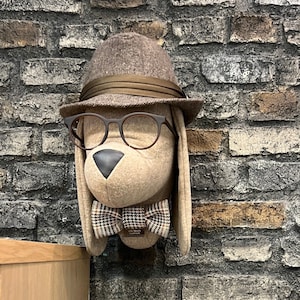 3d Dog Head, Wall Decor, Home Decor, Animal Heads, Dog Figure, Home Gift, Animal Figure, Room Decor,Nursery Wall Decor, Bestseller, Bowtie