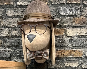 3d Dog Head, Wall Decor, Home Decor, Animal Heads, Dog Figure, Home Gift, Animal Figure, Room Decor,Nursery Wall Decor, Bestseller, Bowtie