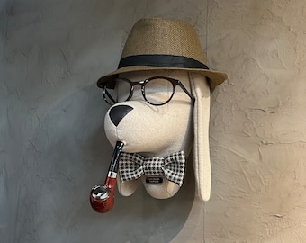 Dog Head Wall Decor, Home Decor, Dog Figure. Home Gift İdea,