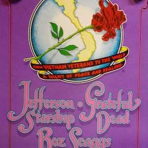 PoSter JeFFerSon StarShip GratefuL Dead BoZ ScaGGS Vietnam VeteranS Project 1982 Poster