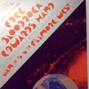 HandbiLL FrEE BLOOdrock BG266 BiLL Graham FiLLmore WeSt 1971 HandbiLL