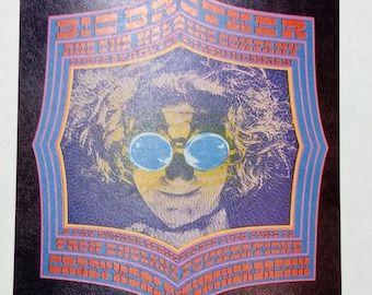 PoStcard Big Brother and the HoLding CompanY BG124 BiLL Graham FiLLmore 1968 PoStcard