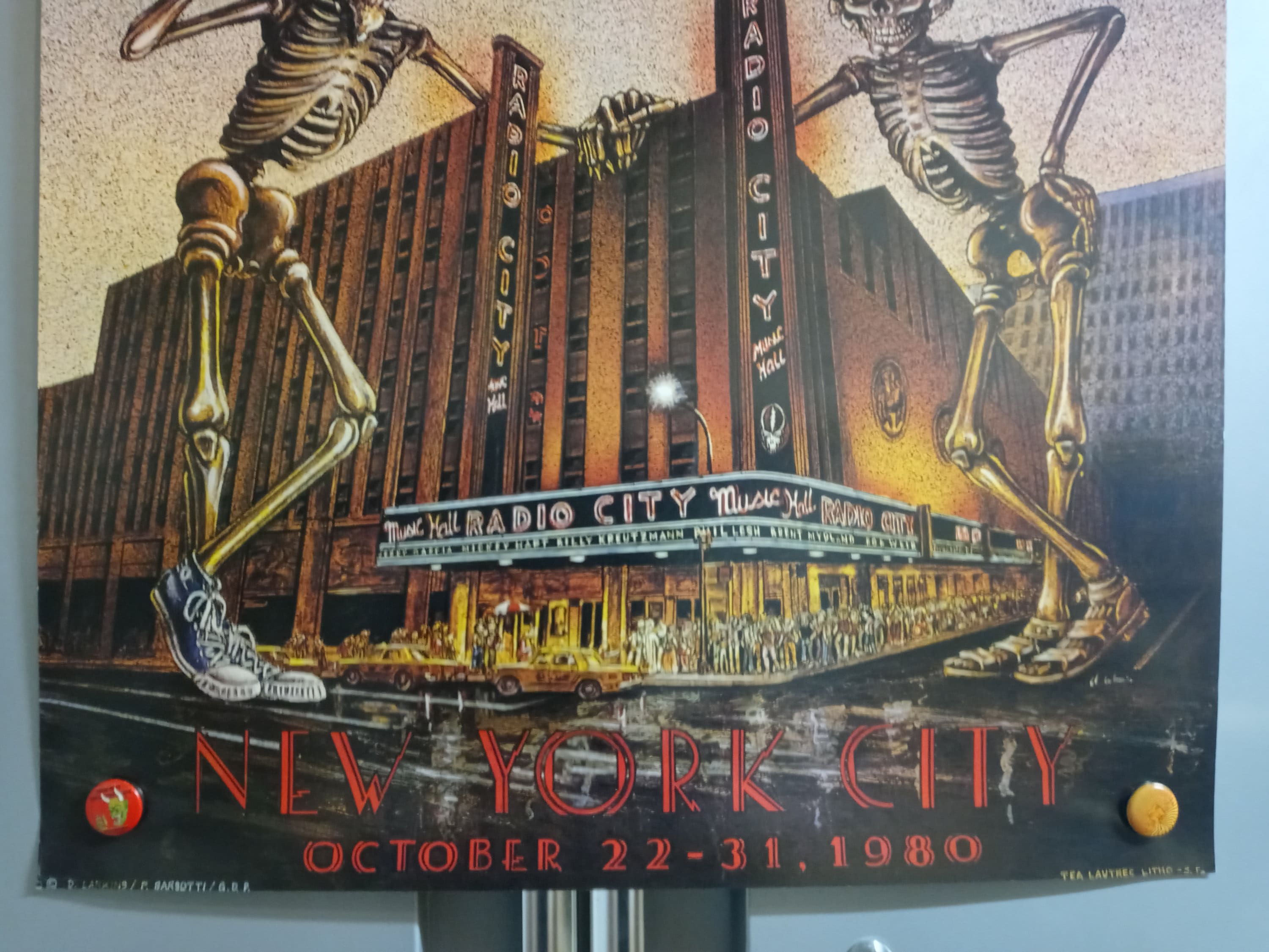 Poster Grateful Dead Radio City Music Hall 1980 Poster - Etsy