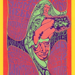 Postkarte JeFFerSon AirpLane John LEE HOOker BG54 Bill Graham FiLLmore 1967 Postkarte