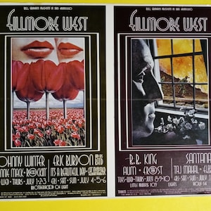 JohNNY Winter B B King BG180-181 BiLL Graham FiLLmore DoubLe 1969 PoStcard