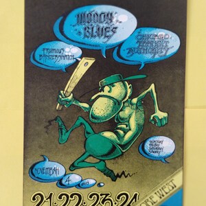 PoStcard The MOOdY BLueS BG146 BiLL Graham FiLLmore WeSt 1968 PoStcard