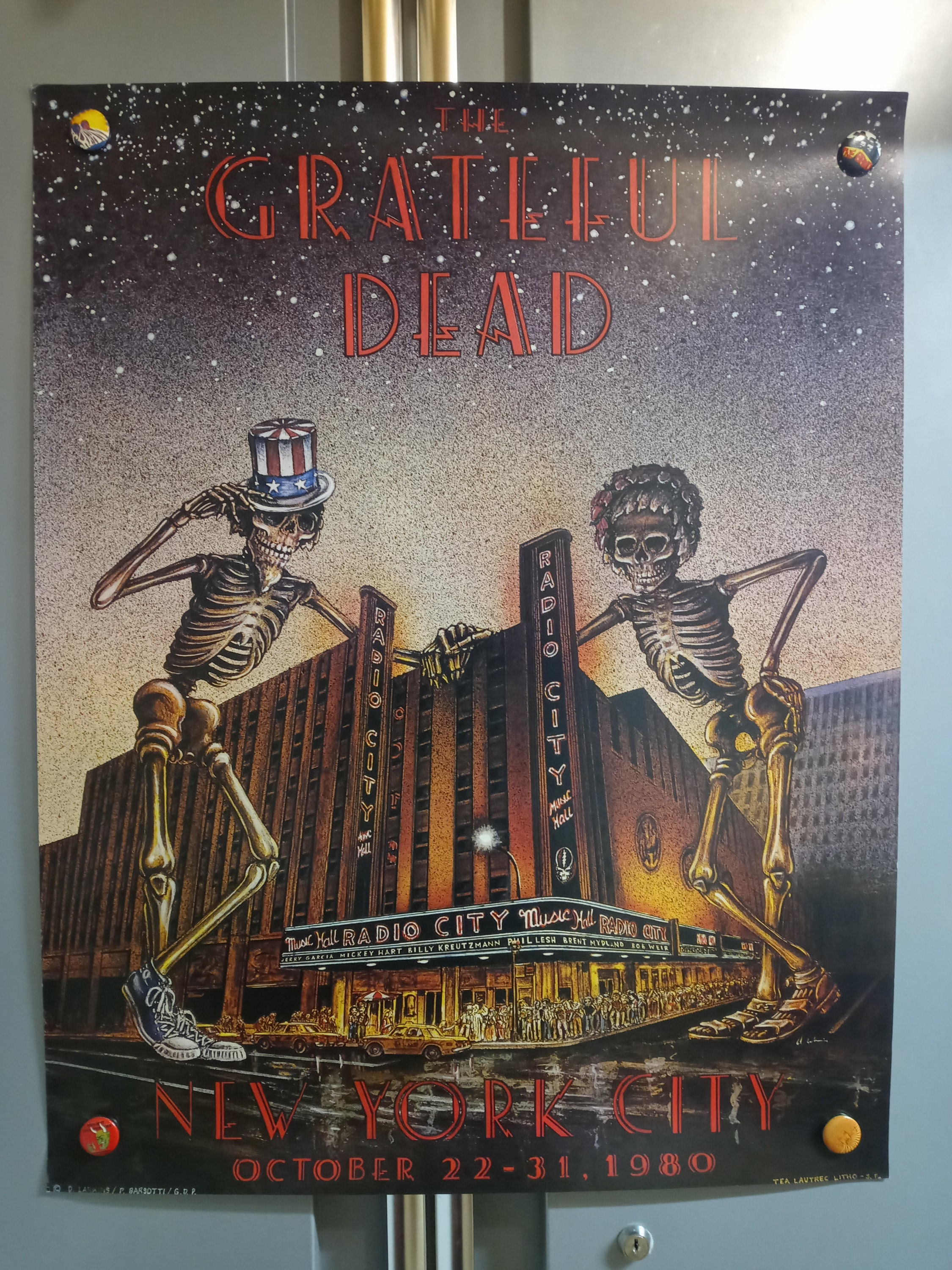 GRATEFUL DEAD 1980 ポスター ラジオシティ・ミュージックホール Poster Grateful Dead Radio City Music Hall 1980 Poster - Etsy