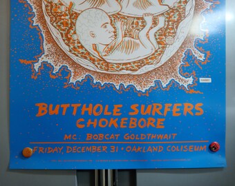 Poster Nirvana-butthole Surfers BGP90 Bill Graham Oakland 3D