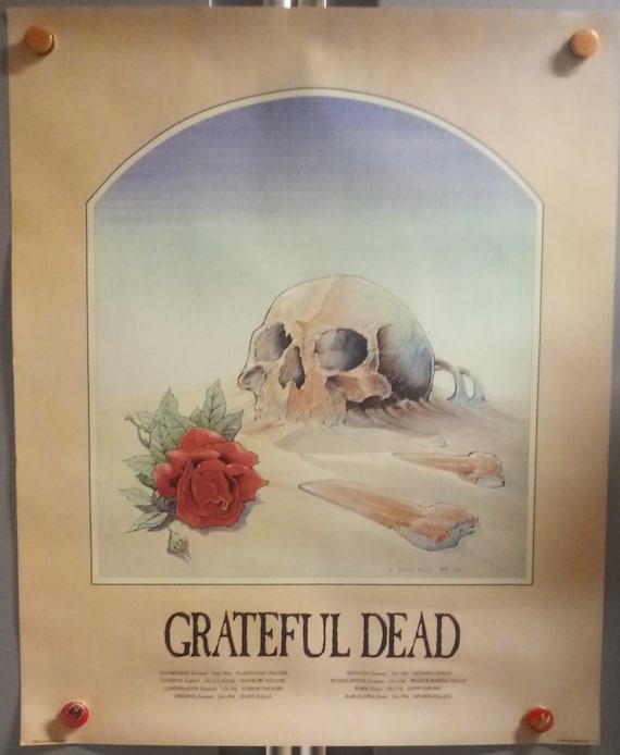 PoSter der Grateful Dead Tour of Europe StanLeY Mouse FirSt Print 