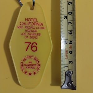 KeY Chain HoteL CaLifornia NoVeLtY KeY Chain Not Vintage