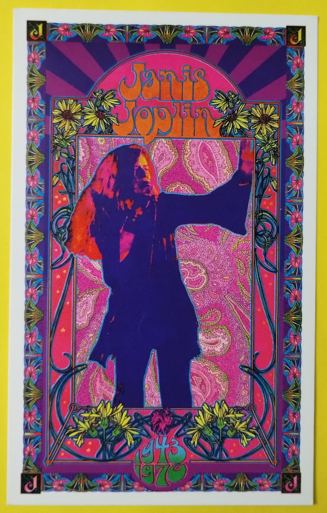 Handbill Janis Joplin Bob Masse Canada 1943-1970 Psychedelic Tribute ...