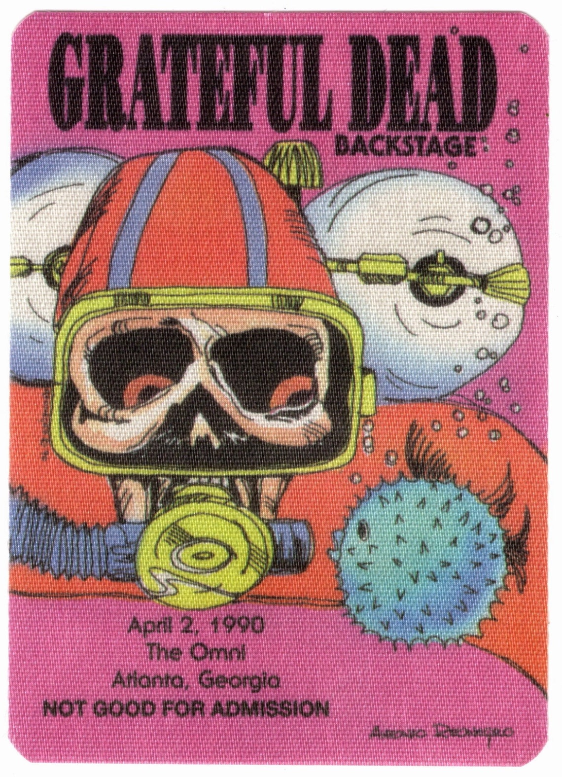 Backstage Pass Grateful Dead the Omni Atlanta 1990 Etsy
