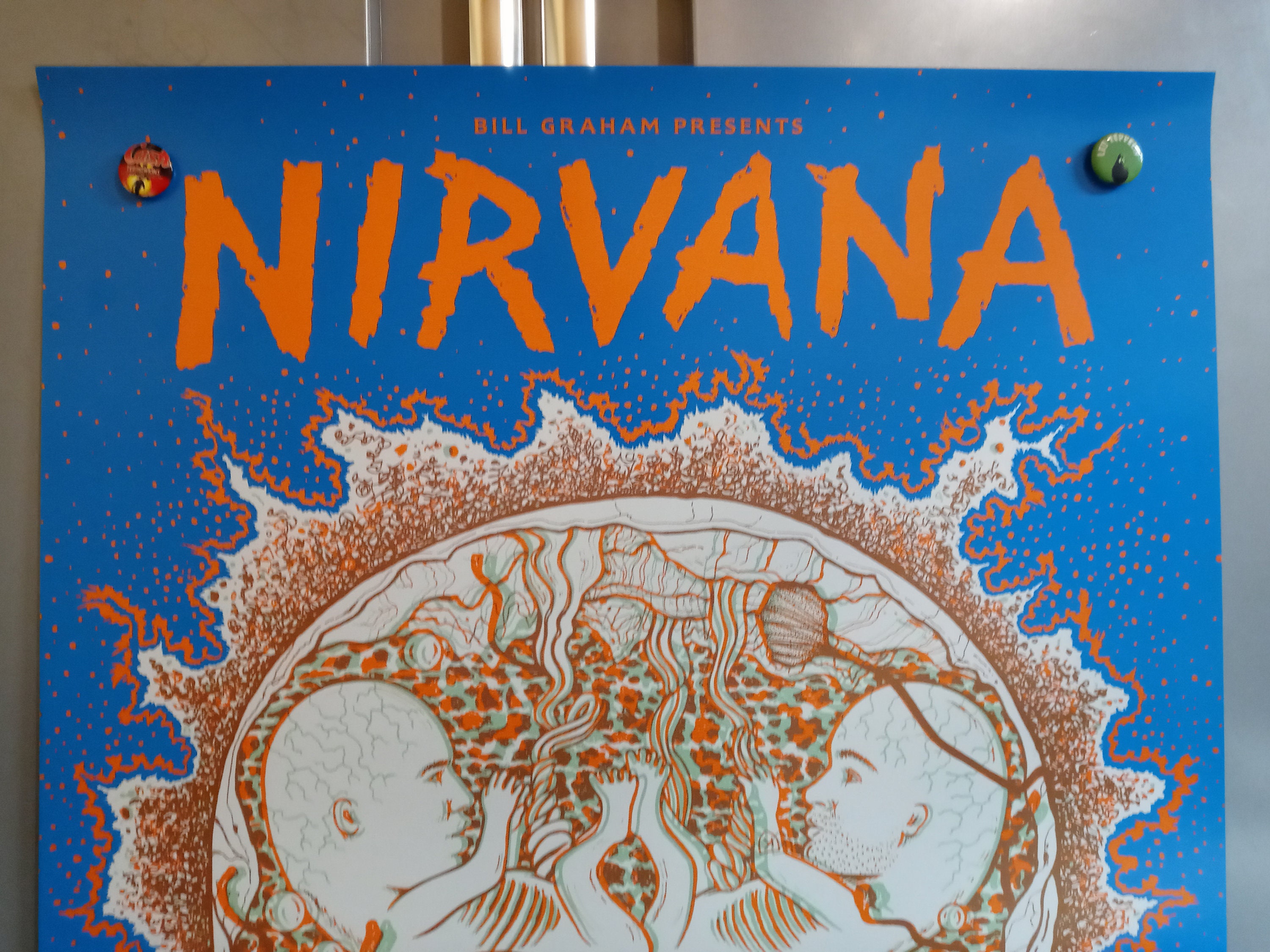 Nirvana Vintage Concert Poster from Oakland Coliseum Arena, Dec 31, 1993 at  Wolfgang's