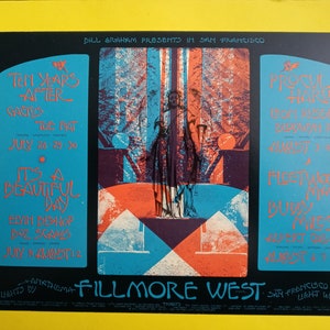 PoStcard Ten YearS After FLEEtWOOd Mac DaVid Singer BG245 FiLLmore DoubLe 1970 PoStcard