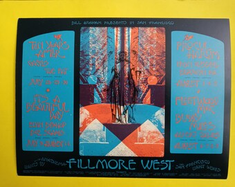 PoStcard Ten YearS After FLEEtWOOd Mac DaVid Singer BG245 FiLLmore DoubLe 1970 PoStcard