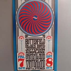 PoSter PauL BuTTerfieLd GratefuL Dead BG30-3 BiLL Graham WinterLand PoSter