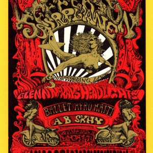 JeFFerSon AirpLane Kuenstler: LEE ConkLin BG142 Bill Grasse Kunst FILLmore Postkarte