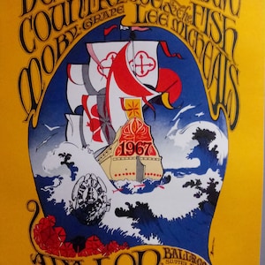 PoSter MobY Grape CountrY Joe LEE MichaeLS AVaLon BaLLrOOm FD41 PoSter