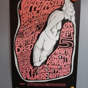 PoSter JeFFerSon AirpLane GratefuL Dead BG26 BiLL Graham FiLLmore PoSter