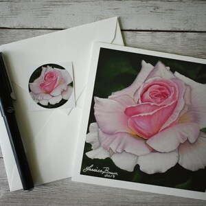Carte de voeux rose rose