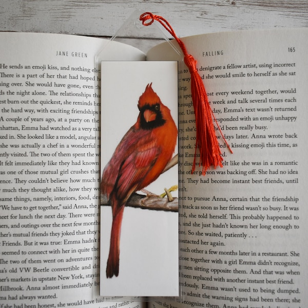 Male Cardinal Bookmark