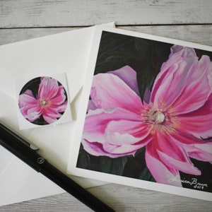 Carte de voeux pivoine