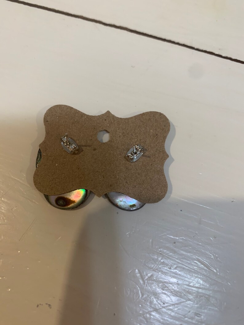 Abalone shell stud earrings
