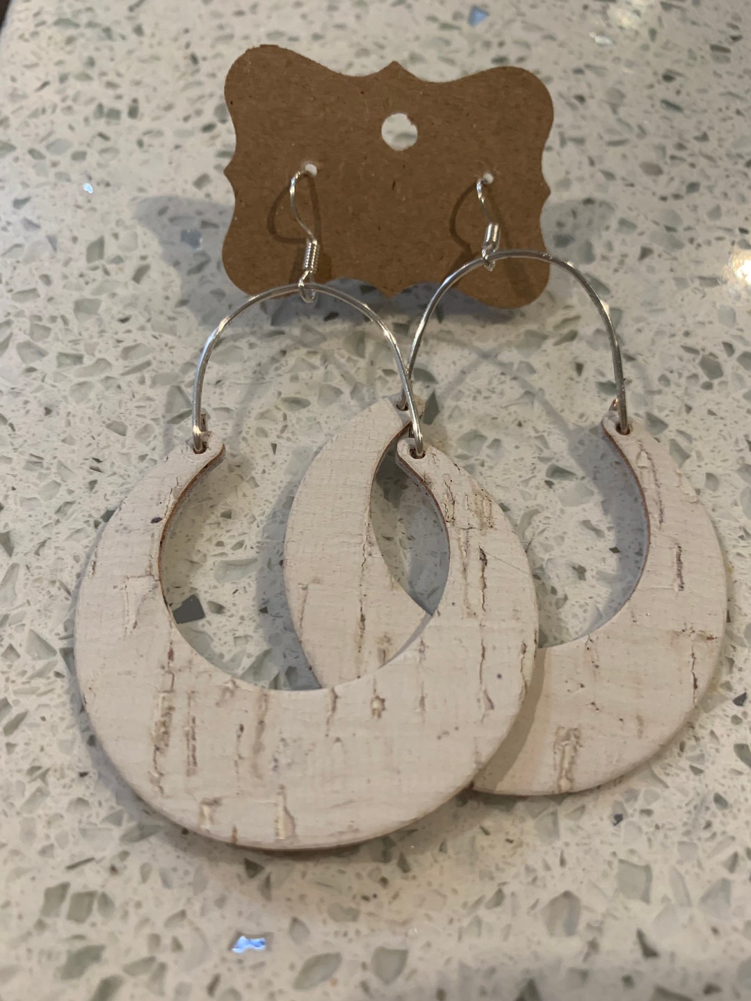 White Birch Cork on Leather Horseshoe Hoops Etsy