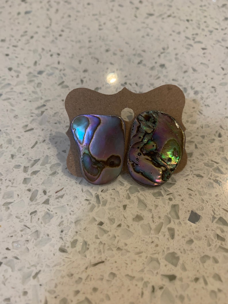Abalone shell stud earrings
