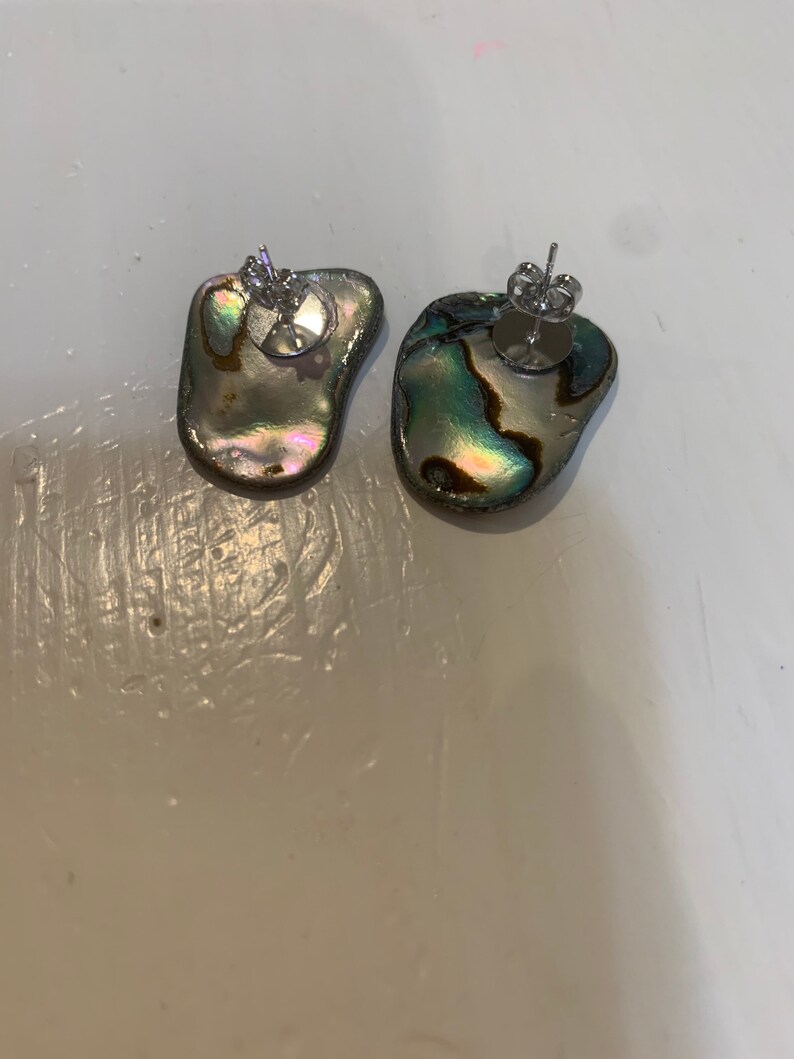 Abalone shell stud earrings