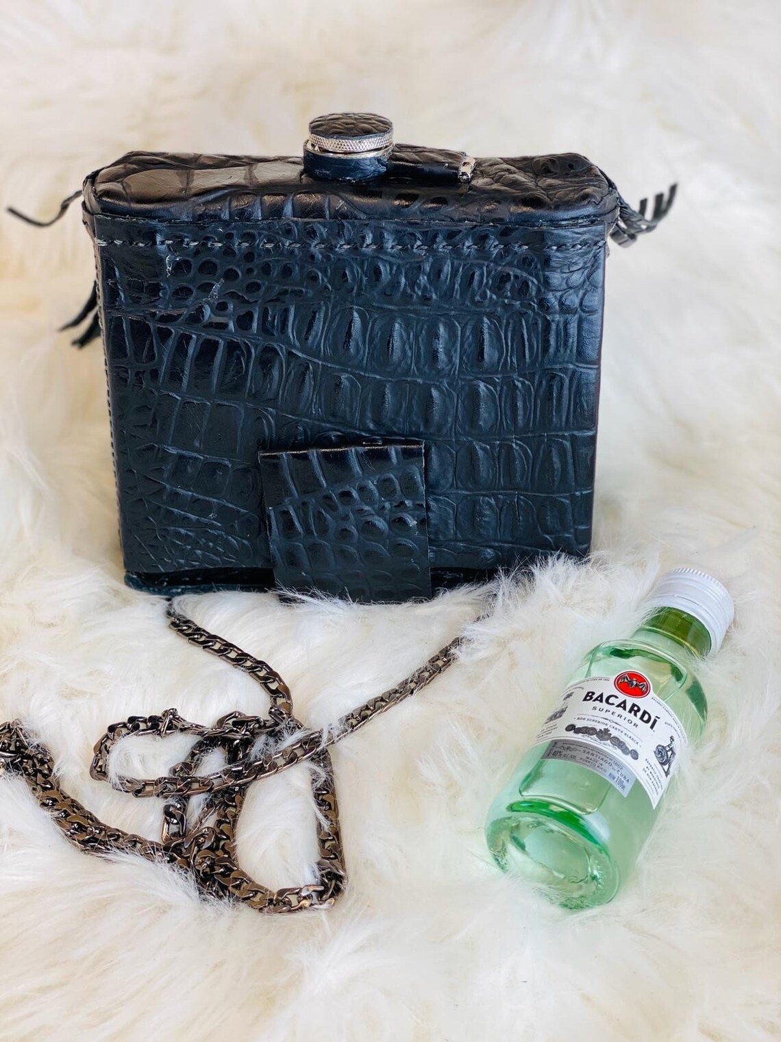 32 oz gift set hip flask evening purse wine purse alcohol Etsy