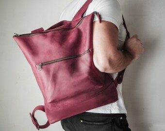 Burgundy backpack leather,Leather backpack men,Leather backpack women,Leather laptop backpack,Backpack women leather,Leather backpack laptop