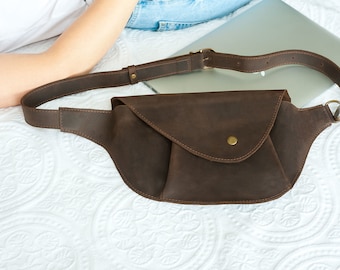 Custom Leather Belt Bag,leather Bum Bag,crossbody Bag,fanny
