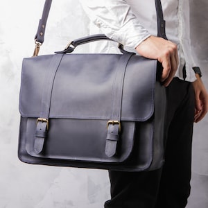Maletín de piel PERSONALIZADO, Mochila convertible para portátil, Maletín para el trabajo, Bolso bandolera o portátil, Bolso mochila convertible