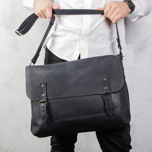 Leather Messenger Bag Menmens Leather Bagwork Bag Men17 - Etsy