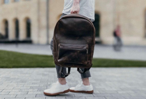 Mens backpacks top for work leather