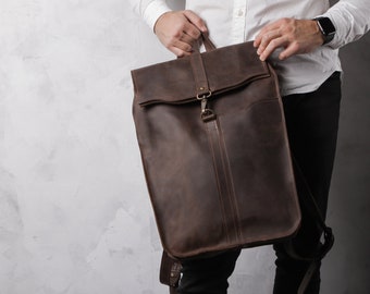 Brown leather backpack men,Laptop backpack,Leather backpack purse,Toddler backpack,Leather work backpack,Large leather backpack men,Backpack