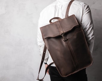 Backpack men,Leather laptop backpack,Leather work backpack,Large leather backpack men,Leather backpack laptop bag,Men leather backpack,