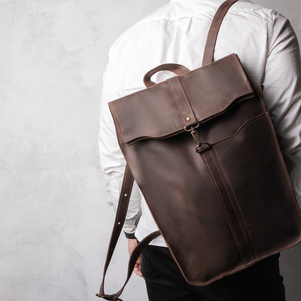 Backpack men,Leather laptop backpack,Leather work backpack,Large leather backpack men,Leather backpack laptop bag,Men leather backpack,