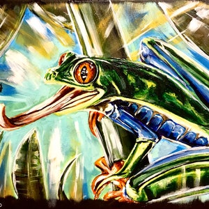 Red Eyed Tree Frog painting