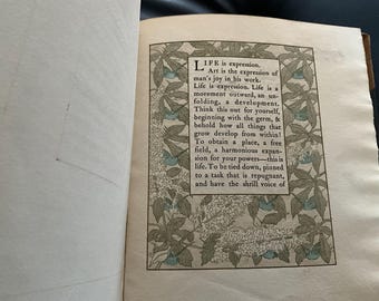 1900 Roycroft The City of Tagaste, Signed Elbert Hubbard, Limited Edition No. 645, Hand Illumined