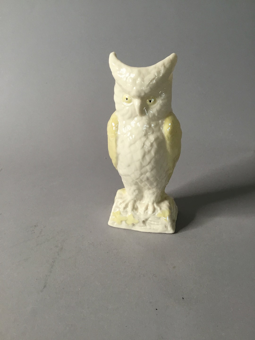 Vintage Belleek Owl Vase Etsy