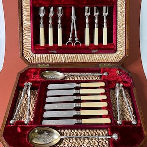 Antique Joseph Rodgers Lobster Cutlery Set