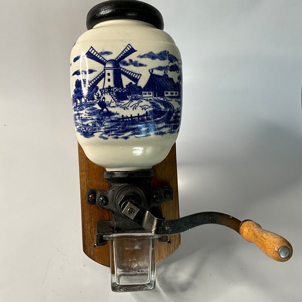 Vintage wall mount coffee grinder